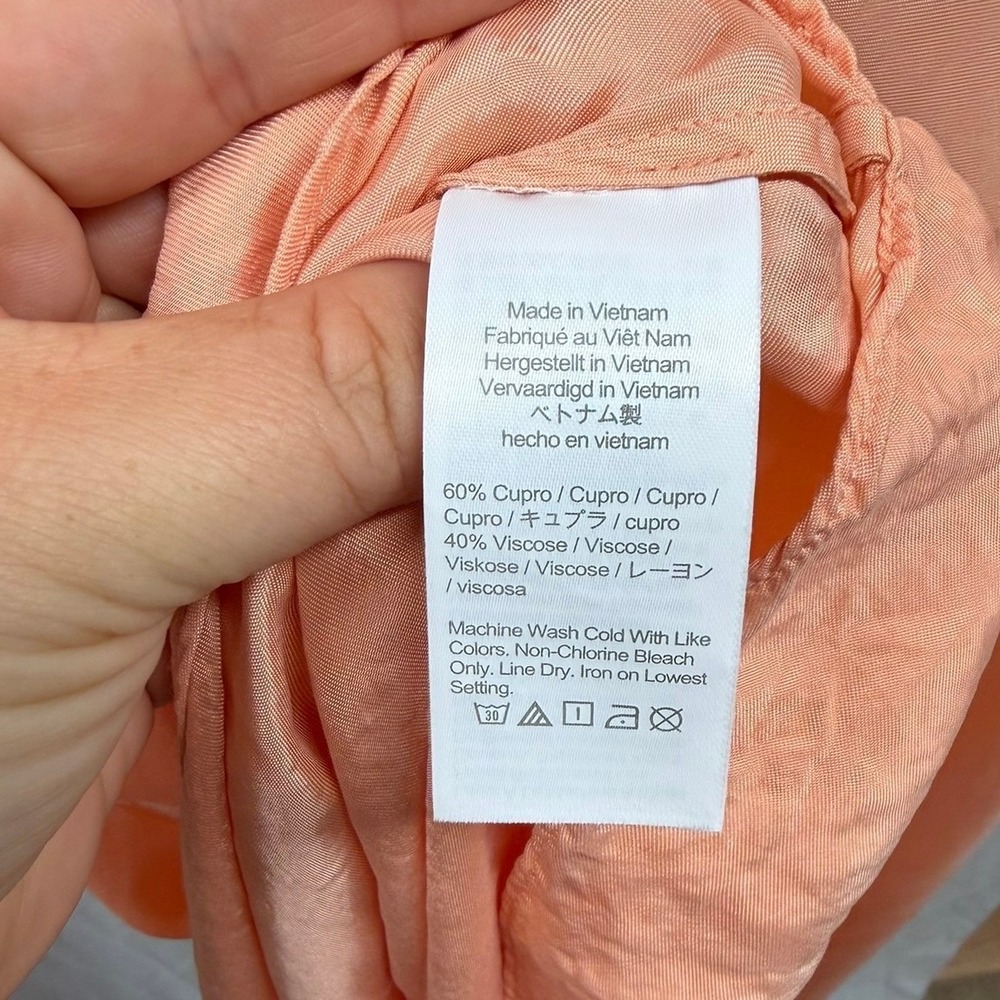 J. Crew Women's Sz 18 Gwyneth Cupro-Blend Sheath Midi Slip Dress in Peach - Picture 5 of 5